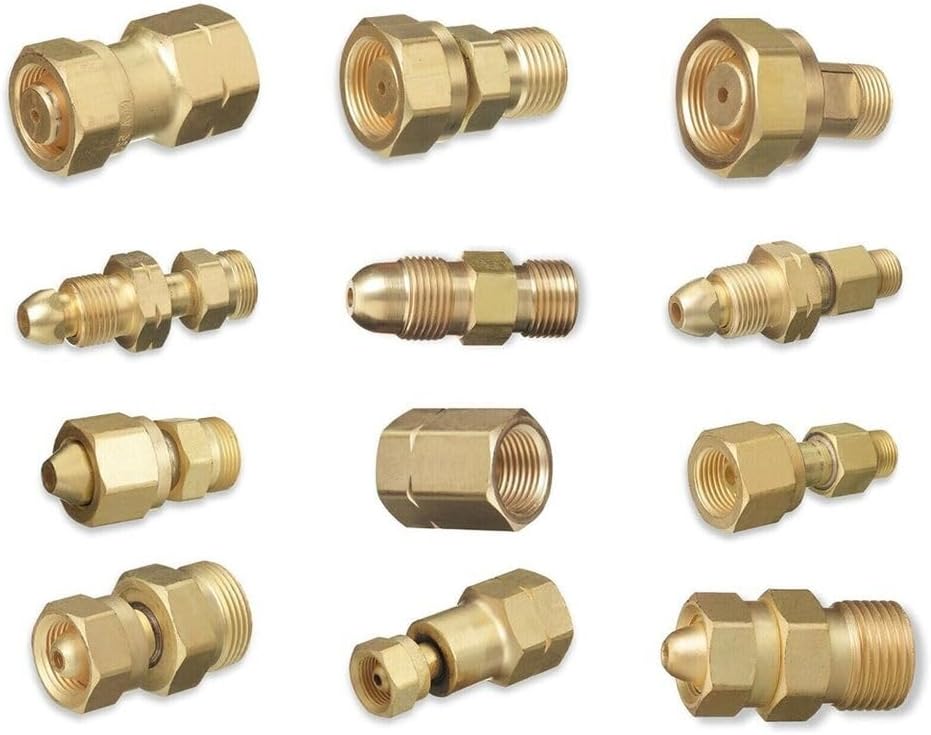 Brass Cylinder To Regulator Acetylene Adaptors CGA-200,CGA-300,CGA-510,CGA-520