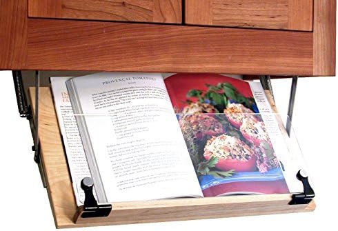 Clear Solutions Under Cabinet Mounted Cookbook Holder - Wood - Made in The USA