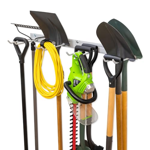 StoreYourBoard BLAT Garage Garden Tool Organizer Wall Mount, Garage Organization and Storage, Shovel & Rake Hangers Yard Tool Rack, Industrial Steel Holds 250 Pounds