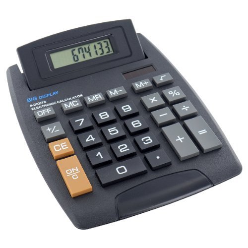 Jumbo Desktop Calculator 8 Digit Large Button School Home Office Battery Solar Shopmonk