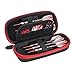 Casemaster Sentry 6 Dart Case Slim, Holds Extra Accessories, Tips, Shafts and Flights, Compatible with Steel Tip and Soft Tip Darts, Impact & Water Resistant TacTech Shell, Red Zipper