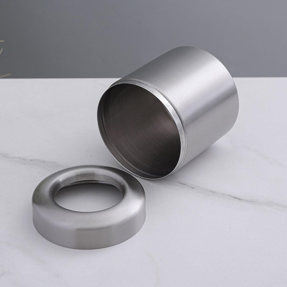 Cubo de Basura Pequeño de Acero Inoxidable Plata 1, 5 L