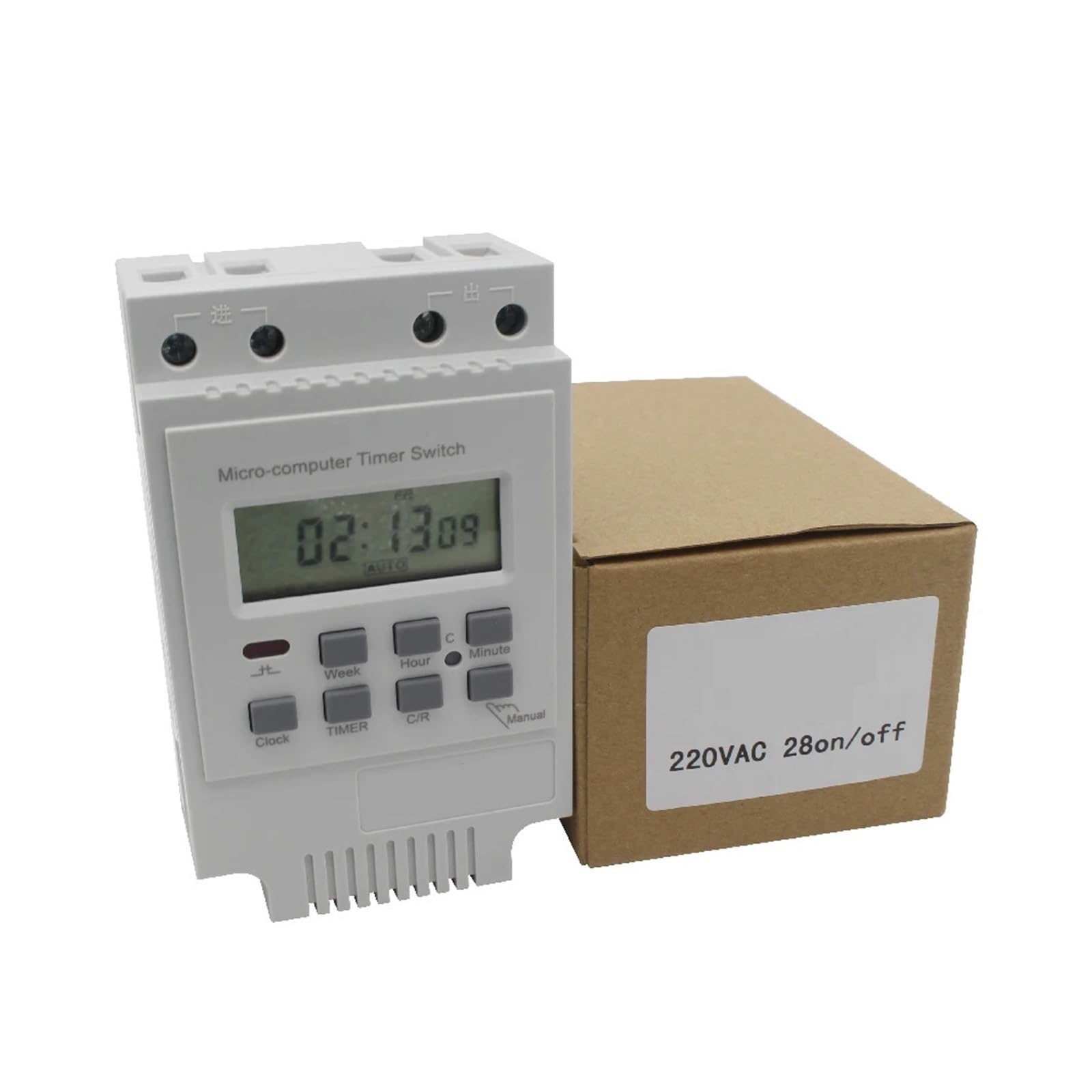 Interruttore Timer Digitale programmabile settimanale 220v for Controllo orario Esterno e Interno