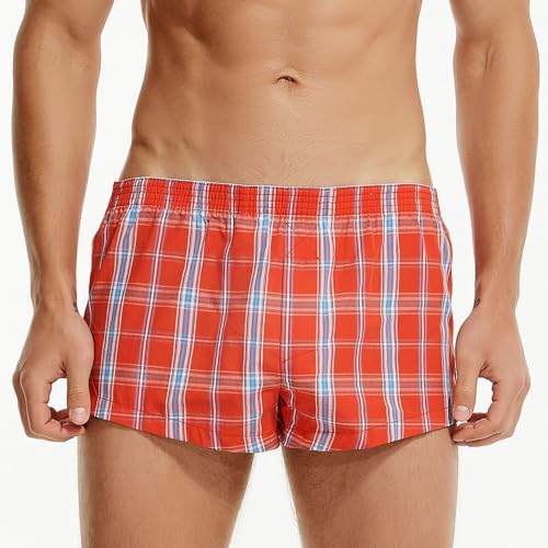 Men's Woven Boxers Underwear Moisture Wicking Boxer Briefs with Relaxed Fit, Comfortable Cotton Shorts2