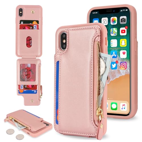 Étui portefeuille pour iPhone X et XS en cuir pour ranger vos cartes en toute sécurité