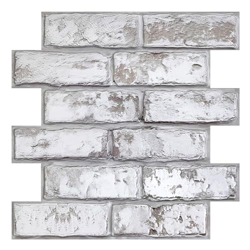 Veczom 3D Wall Panels,Self-Adhesive Brick Wallpaper Peel And Stick, 10