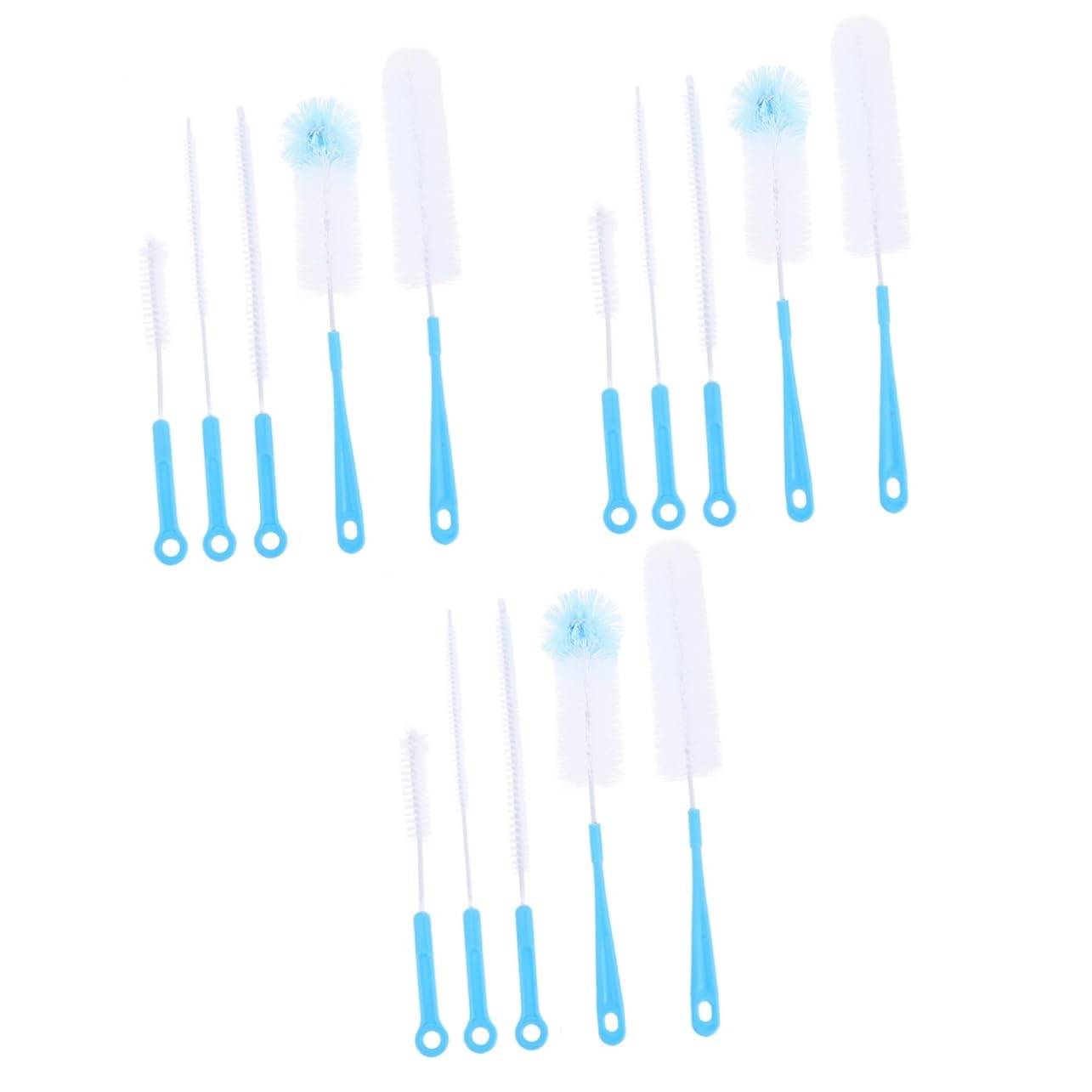 PACKOVE 3 Set Spazzole Per La Bottiglie E Cannucce Accessori Pratici Per La Bottiglie Facile Rimozione Macchie E Residui Per Utilizzo 5 Pezzi*3