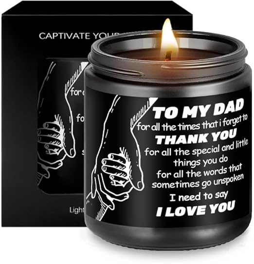 Sweet Scented Candle Gift Idea for Dad Papa Godfather