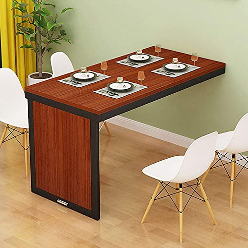 Space-Saving Wall-Mounted Convertible Table, Foldable Floating Desk for Home Office,