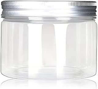 120ml/4 Oz Jars PET Plastic Empty Cosmetic Containers Cases with Silver Aluminum Caps Cream Lotion Box Ointments Bottle Food Bottle Makeup Pot Jar Pack of 6 - coolthings.us