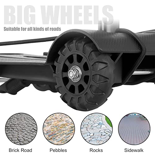 Meisax Mini Faltbare Sackkarre Klappbar, 40kg Transportwagen, Leichte Klappbar Transportkarre, Leichtgewichtiger Kompakter Gepäckwagen, für Gepäck, Persönliche Gegenstände, Umzug Und Bürogebrauch