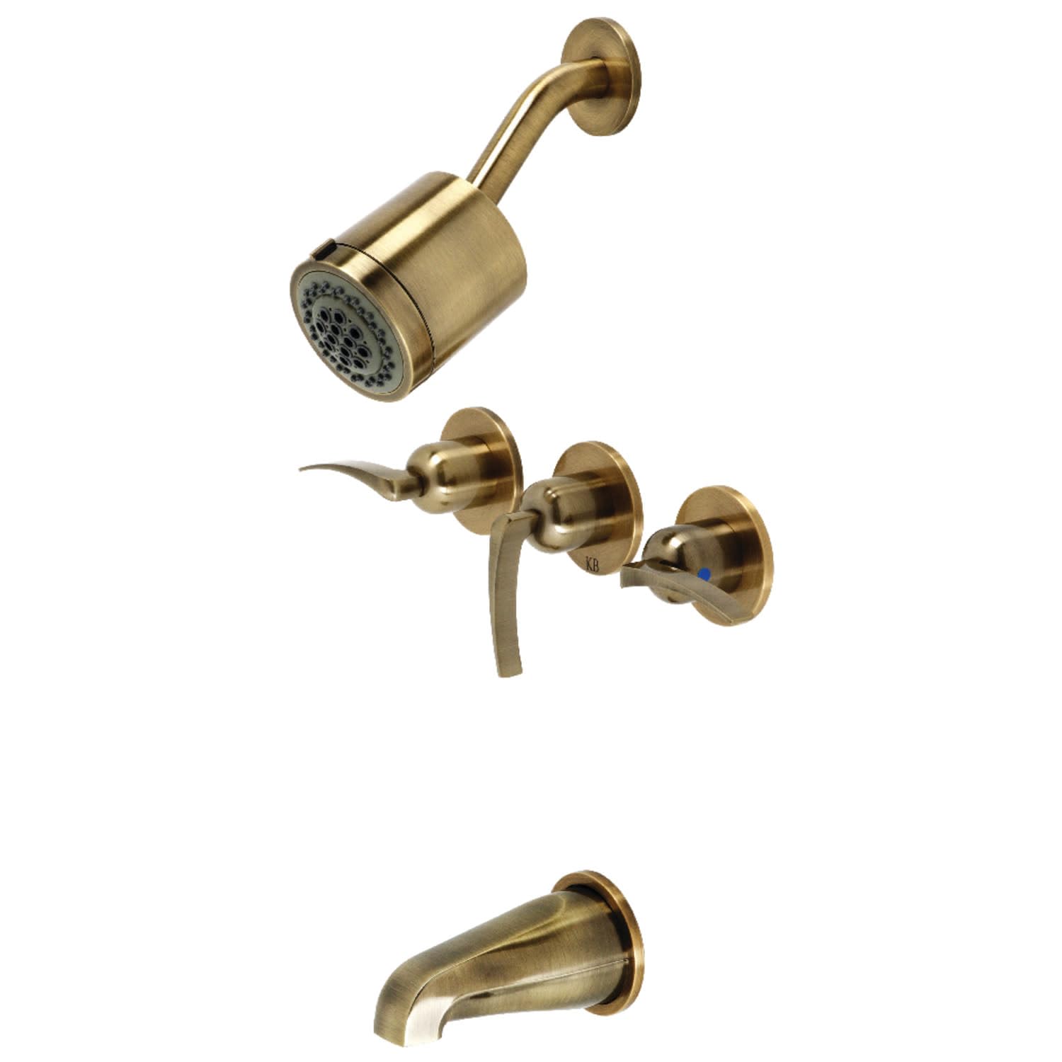 Robinet mélangeur bain-douche Kingston Brass KBX8133EFL laiton antique