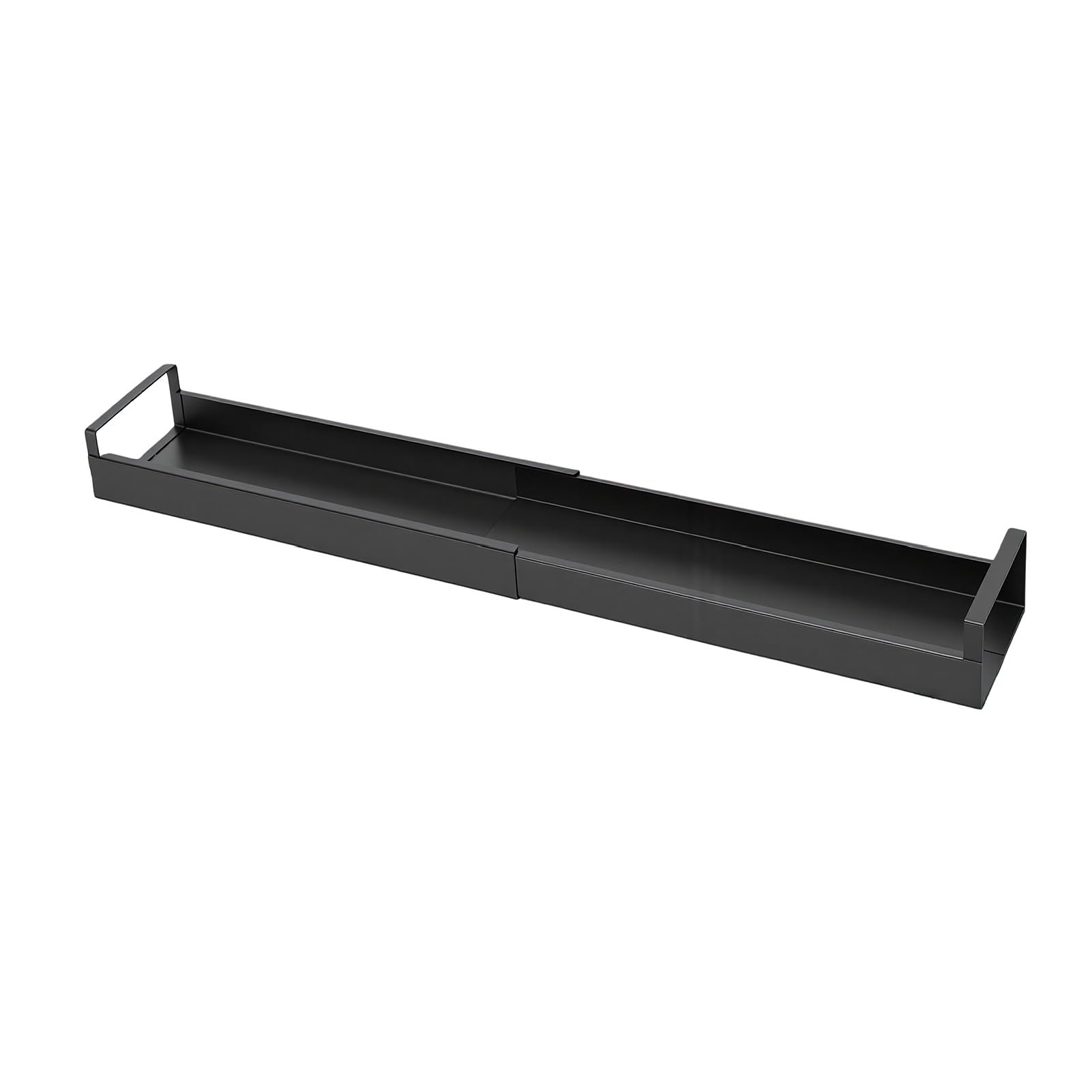 Magnetisches 30-Zoll-Herdregal, 16 Bis 30 Zoll Ausziehbar über Dem Herdregal-Organizer, Gewürzregal aus Karbonstahl für Küchengewürze (BLACK)