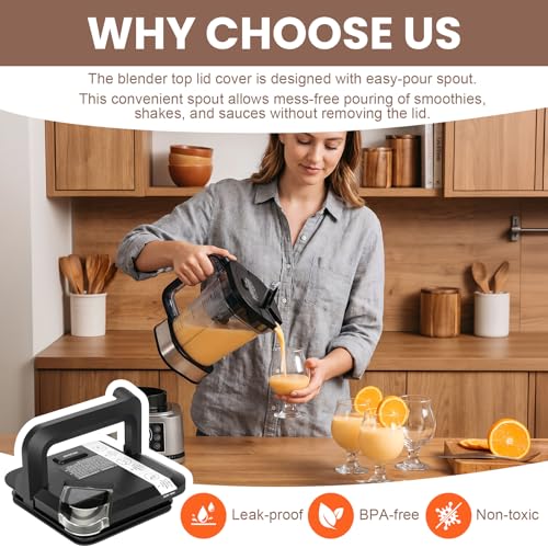 Image of Locking Lid Replacement for Ninja Blender 72 oz Pitcher | Compatible with BL610, BL642, BL682, BN701, BN751, BN700, BN801, BN800, CT610...