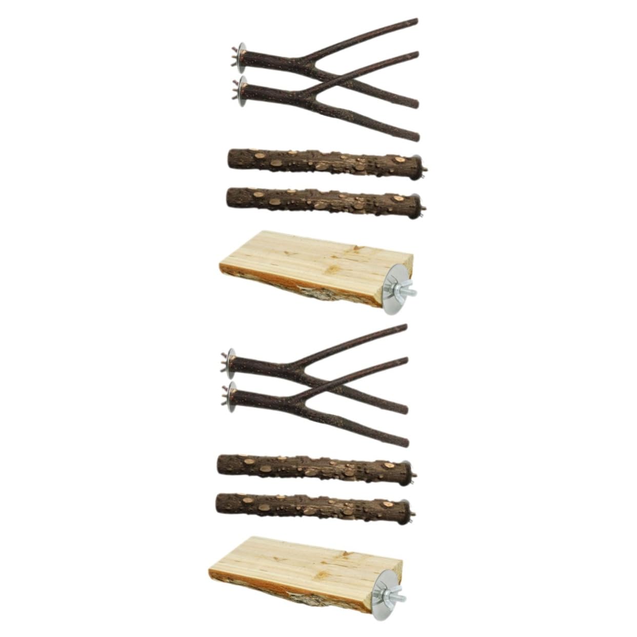 YARNOW 10 Piezas Palo de pie de Loro árbol de pájaro Palos de Madera para pájaros Jaula de pájaros Percha Madera Juguete Perchas para pájaros para periquitos Puesto de Loros Natural Vara