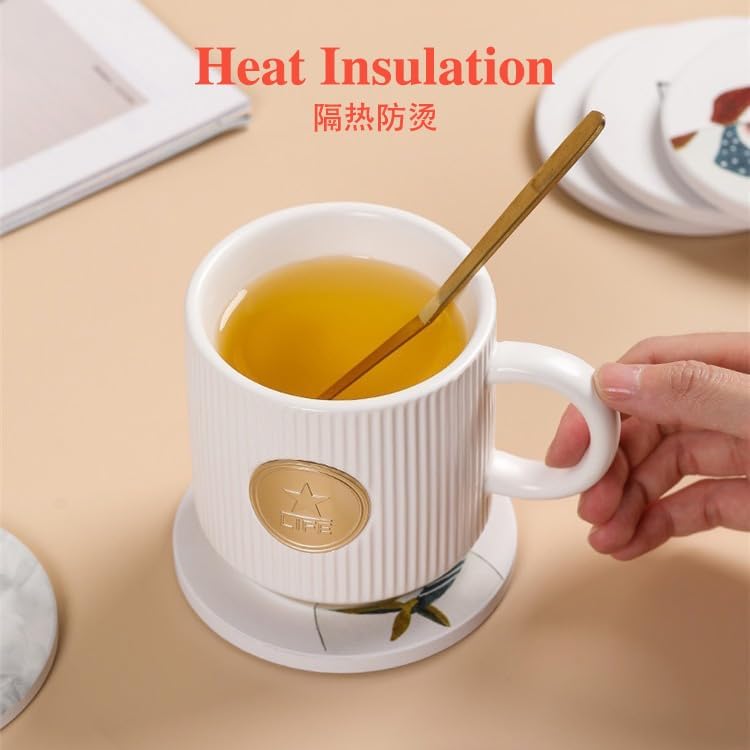 Cute Coasters for Desk Dog Themed Absorbent Ceramic Cup Coasters for Tabletop Protection, Ideal for Various Size Cups Outdoor or Indoor - Image 6