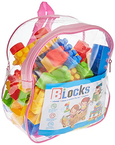 100PCS Plastic Building stacking Blocks toys set Round Corner colorful puzzle Interlocking Connection for kids -m218