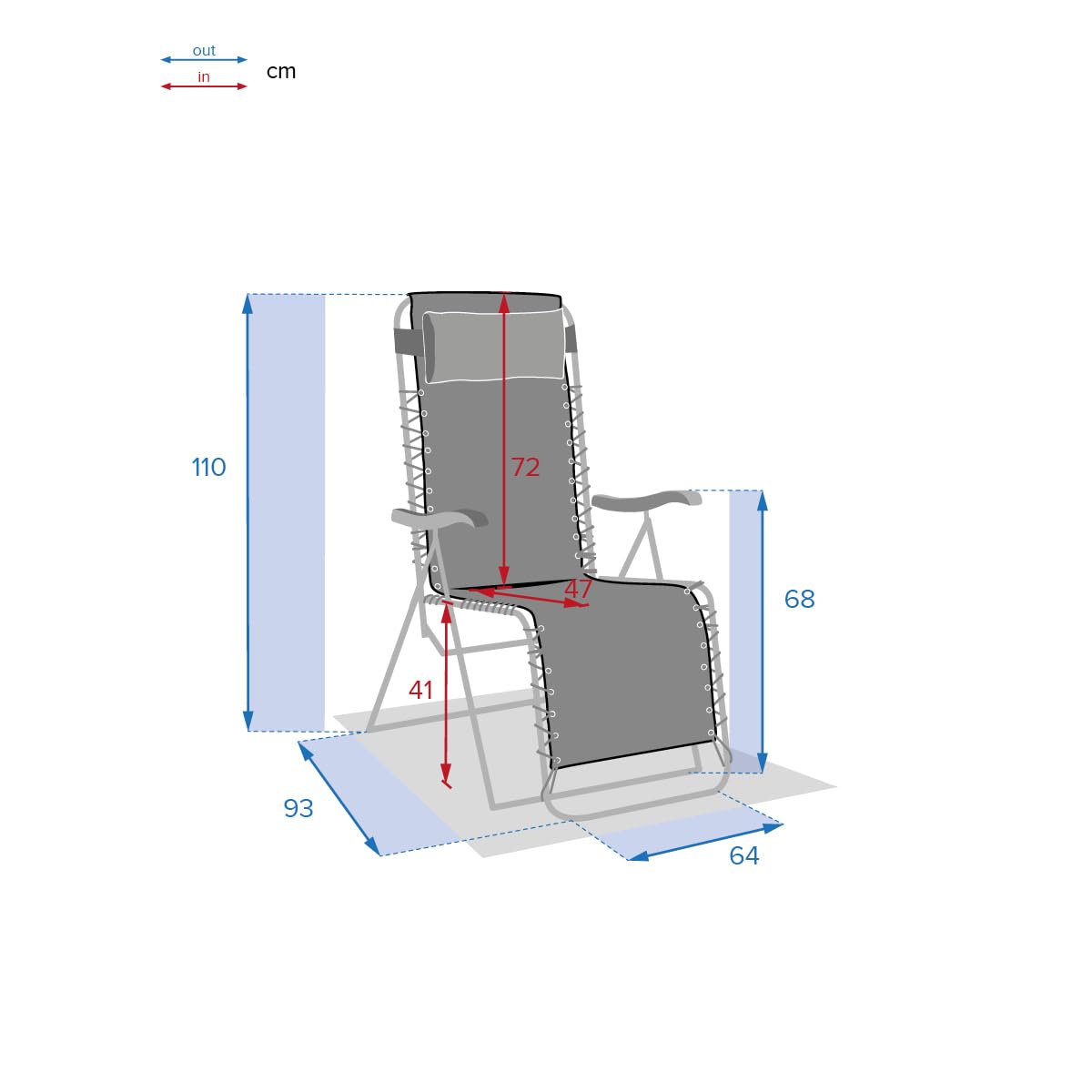 Hespéride Fauteuil détente d'extérieur Silos Taupe