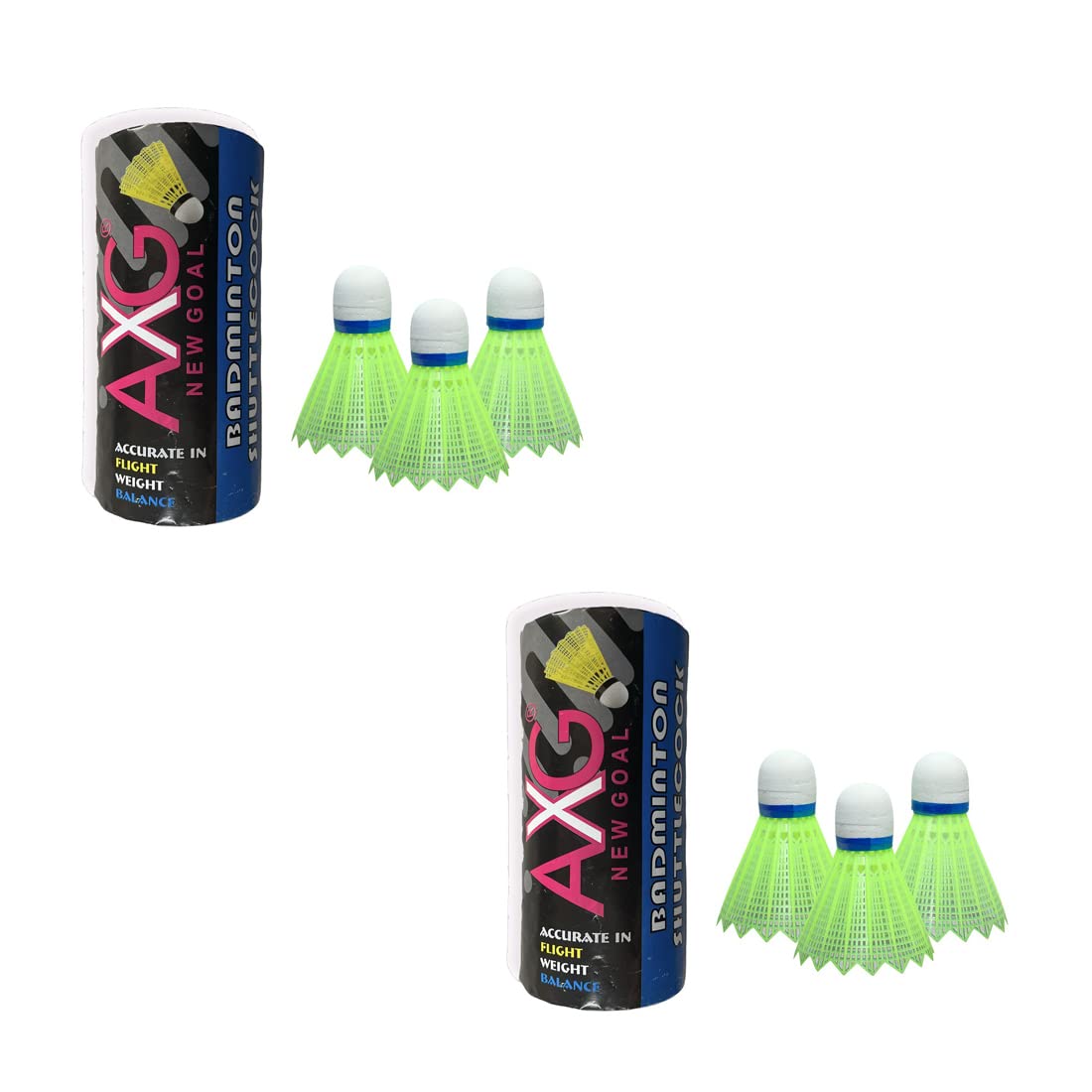 AXG NEW GOAL Basic and Durable (Pack of 6) Nylon Shuttle - Green-image-18