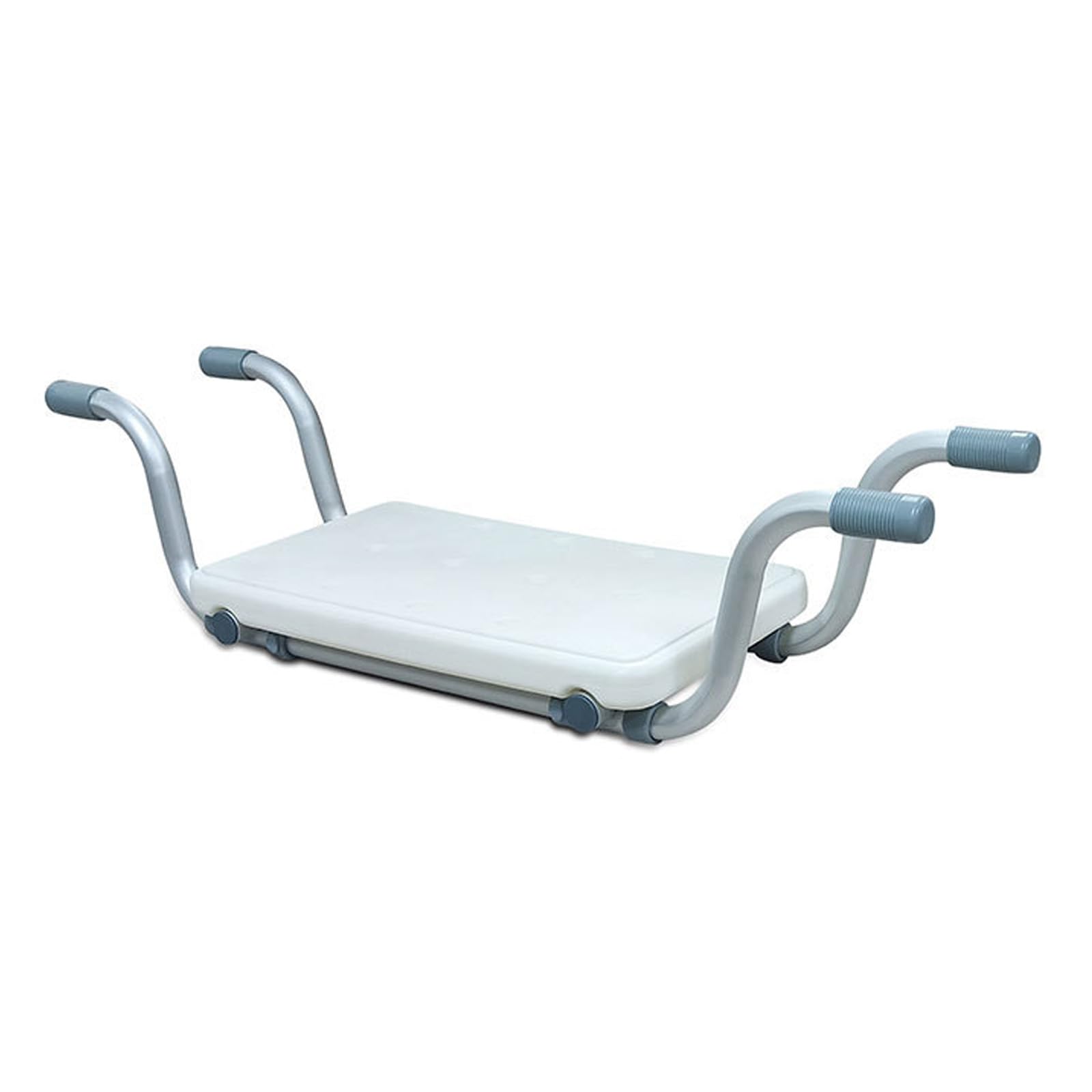 Siedzisko do wanny dla seniorów, wysuwana ławka prysznicowa, 72-82 cm, nośność 136 kg, antypoślizgowe siedzisko aluminiowe, białe