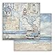 Stamperia - Scrapbook Paper Pad for Scrapbooking, Albums, Card Making, Bullet Journalling and More, Acid Free, Double-Sided, Perfect for Hobbies, Crafts, and Gifting (Silent Sea) (30.5 x 30.5cm)