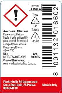Fischer SG 20 Gr Adesivo istantaneo, Colla Ultra Rapida Attacca Tutto, Cianoacrilato, Non si Occlude la Punta, per Legno, Plastica, Metallo e Riparazioni, 508055