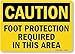 Produktbild DKISEE Aluminum Safety Sign Rustic Metal Sign Post Caution Foot Protection Required Durable Rust Proof Warning Sign Aluminum 12"x18" Metal Sign