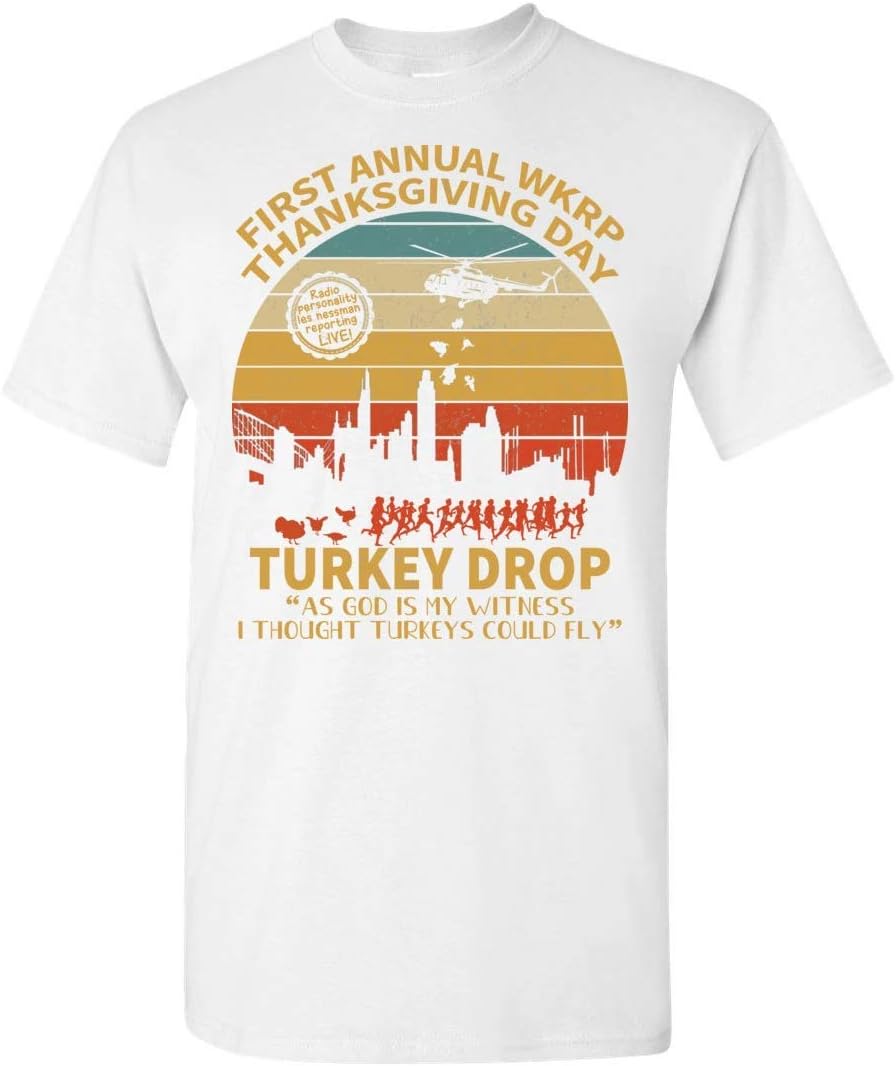 First Annual WKRP Turkey Drop Vintage Thanksgiving Day Tee - Unisex T-Shirt - Image 8