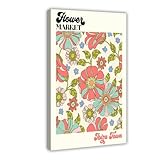 QIENAZIO Ibiza Flower Market Hippie Retro 70s Bohemio Lienzo Arte Decoración de Pared Pósteres Hogar Bar Restaurante Garaje Cafe Logo Regalos 16x24 pulgadas (40x60cm)