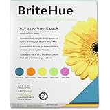 Mohawk BriteHue Vellum Text Assortment Pack 24 lb/60, 8.5 x 11 Inches, 250 Sheets per Pack (50 Sheets each) (Sold as 1 Pack), Ultra Lemon, Ultra Orange, Ultra Lime, Ultra Pink, Sea Blue (109991)
