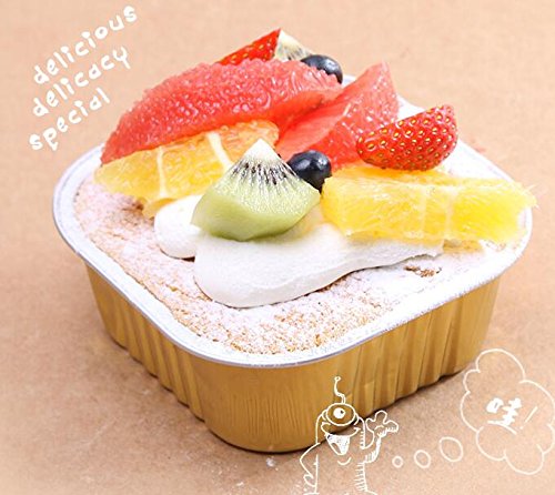 Keisen Square 4 2/5" 10Oz 300Ml 24/Pk Disposable Aluminum Foil Cups For Muffin Pie Tart Quiche Round Bread Loaf Pan Oven Cupcake Baking Bake Utility Ramekin Cup #TOP4