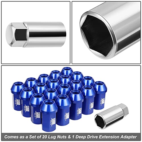 Tuercas M12 x 1.25 de 42 mm para proteger espárragos de llantas J2 Engineering azules 6