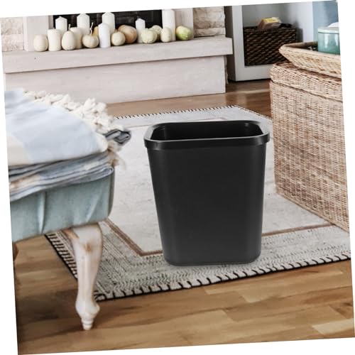 Caneca de basura rectangular negra de plástico para debajo del fregadero miniatura 6