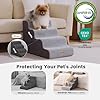 Gardner Pet Dog Stairs for Small Dogs 17.5" H, 2 in 1 Transformable 4-Step Pet Stairs and ramp, Dog Steps for Couch bed (19~22 in) with Durable Non-Slip Waterproof Cover and CertiPUR-US Certified Foam #3