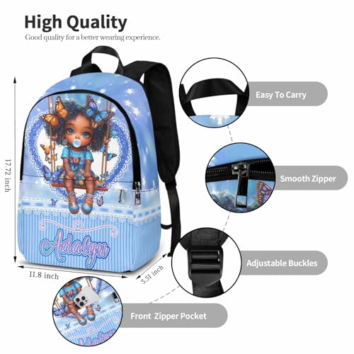 Personalized Kids Bookbag for Girls Boys Toddler, Custom Toddler Girl Backpack for Kids Customized Bookbags Set with Name Casual Daypacks Multicolor 4 in 1 School Bag Back to School Season4