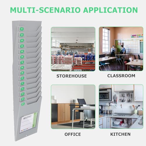 Support de cartes de présence mural compact avec 15 fentes - 4