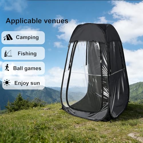 Carpa deportiva portátil pop up, 1 persona, color negro miniatura 4