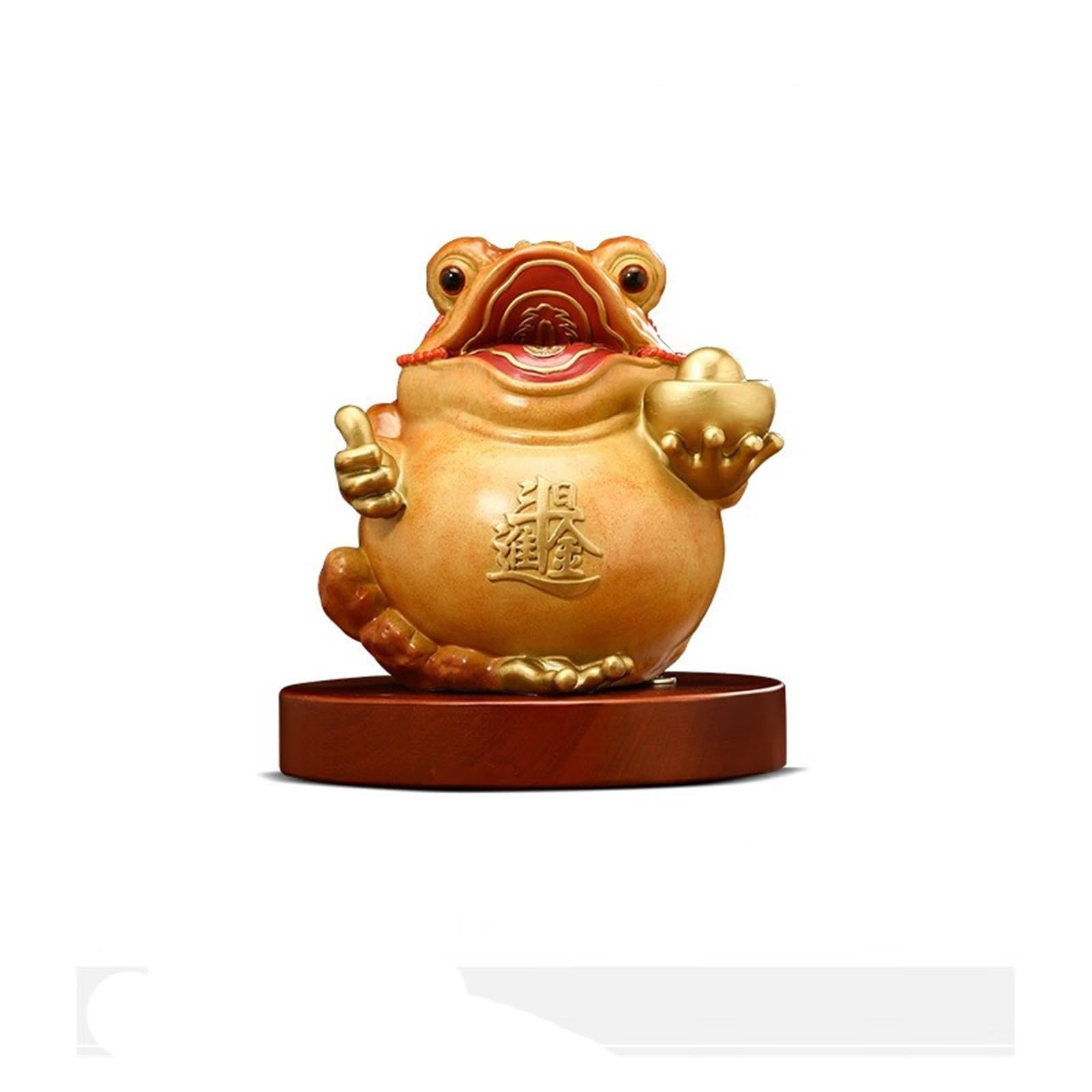 Statue en laiton grenouille de la richesse pour attirer la fortune