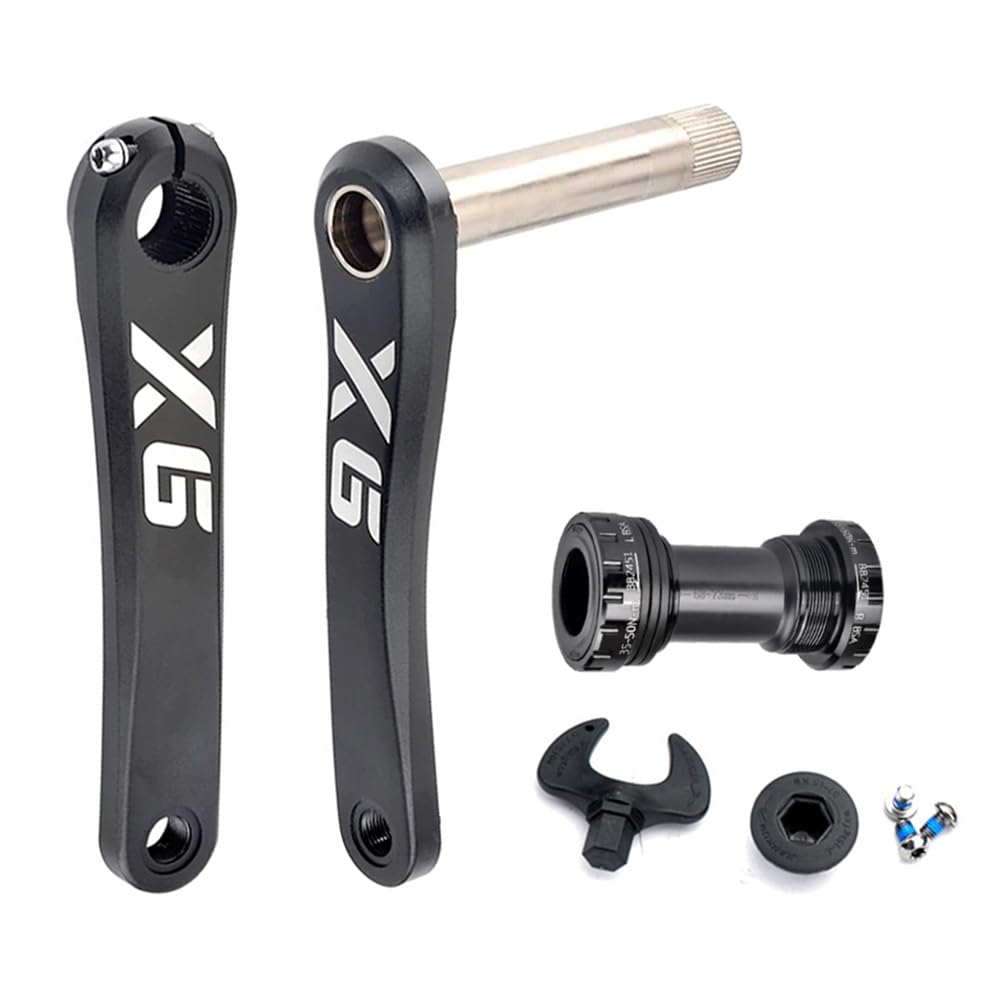 Guarnitura per Mountain Bike da 170/175 mm con Bracci Cavi integrati e Movimento Centrale BSA, Compatibile con 9, 10, 11 e 12 velocità, in Lega di Alluminio Ultraleggera.