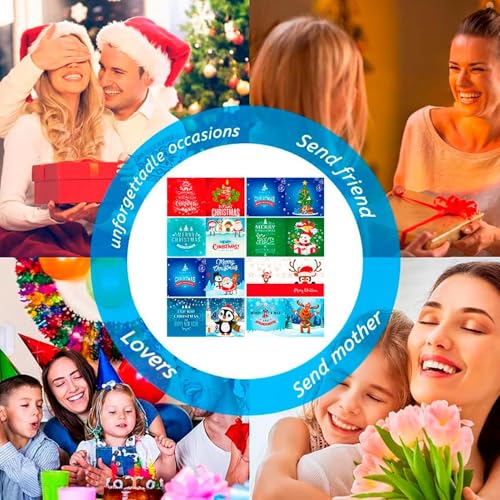 Tarjetas de felicitación de Navidad con diamantes para adultos y amigos entusiastas del DIY 4