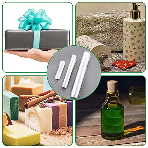 Image of Gersoniel 250 Pieces Heat Shrink Wrap Bags Heat Clear Shrink Film Wrap for Homemade DIY Packaging Soap Candle Bath (4 x 6'',7x10'',10 x 14'')