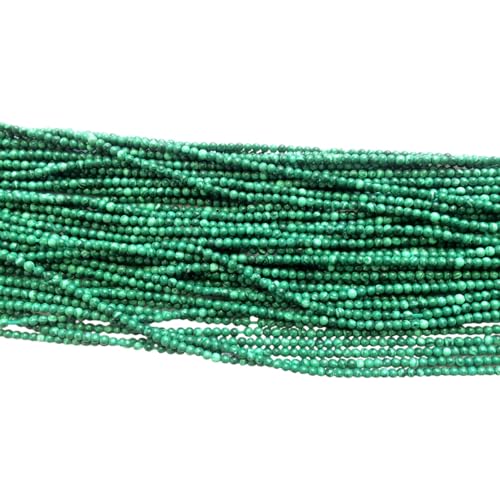 Boules unies malachite 2mm pour réparer et enfiler des colliers fins