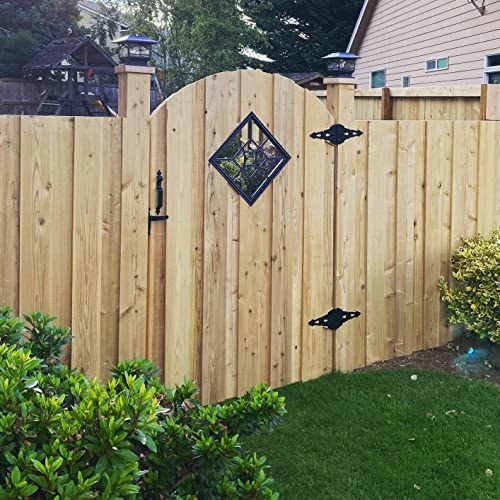 HOME MASTER HARDWARE Wood Gate Hardware Set Heavy Duty 8″ Decorative