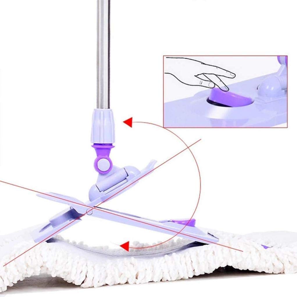 Kit de Limpieza de Suelos, fregona Extensible con toallitas Planas Reutilizables para Limpieza en seco y húmedo de Todo Tipo de Suelos Vision