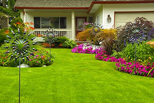 Vivpro Stainless Steel Symphony Unique Magical Metal Windmill,Kinetic Metal Wind Spinners Steel Outdoor Garden Stake,Sculptures Move With The Wind, Black #TOP4