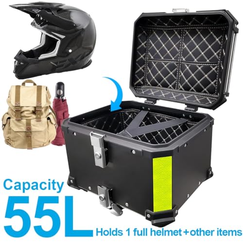 Top Case Moto Étanche 55L avec Dossier Confortable pour Scooter - 5