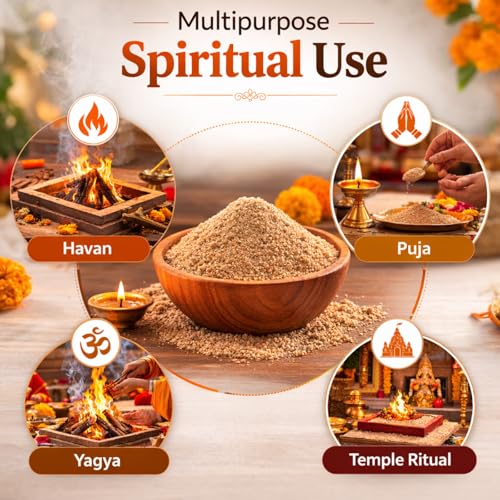 Image of Sand Soil for Havan Kund | 100% Pure Natural Desert Sand from Rajasthan | Dry Balu Mitti for Yagya & Puja Rituals | Sacred Havan Samagri (3600g)