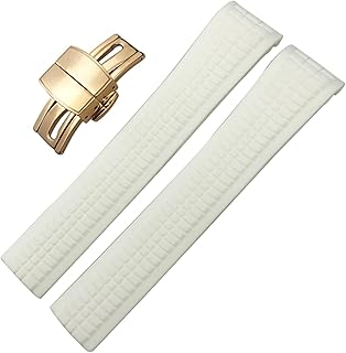 Correa de reloj de goma de calidad de 21 mm para Patek Aquanaut Philippe para PP 5164A 5167A pulsera de silicona impermeable (color: rosa blanca, tamaño: 21 mm)