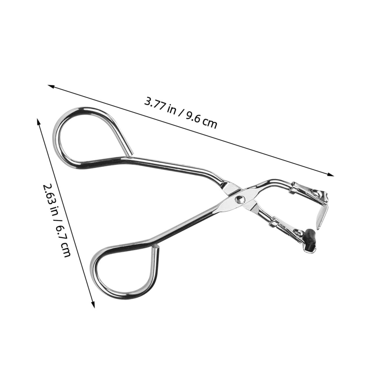 Ipetboom Piegaciglia in Acciaio Inossidabile Argento Portatile e Leggero per Ciglia Mini e Piccole per Trucco Quotidiano e Definizione