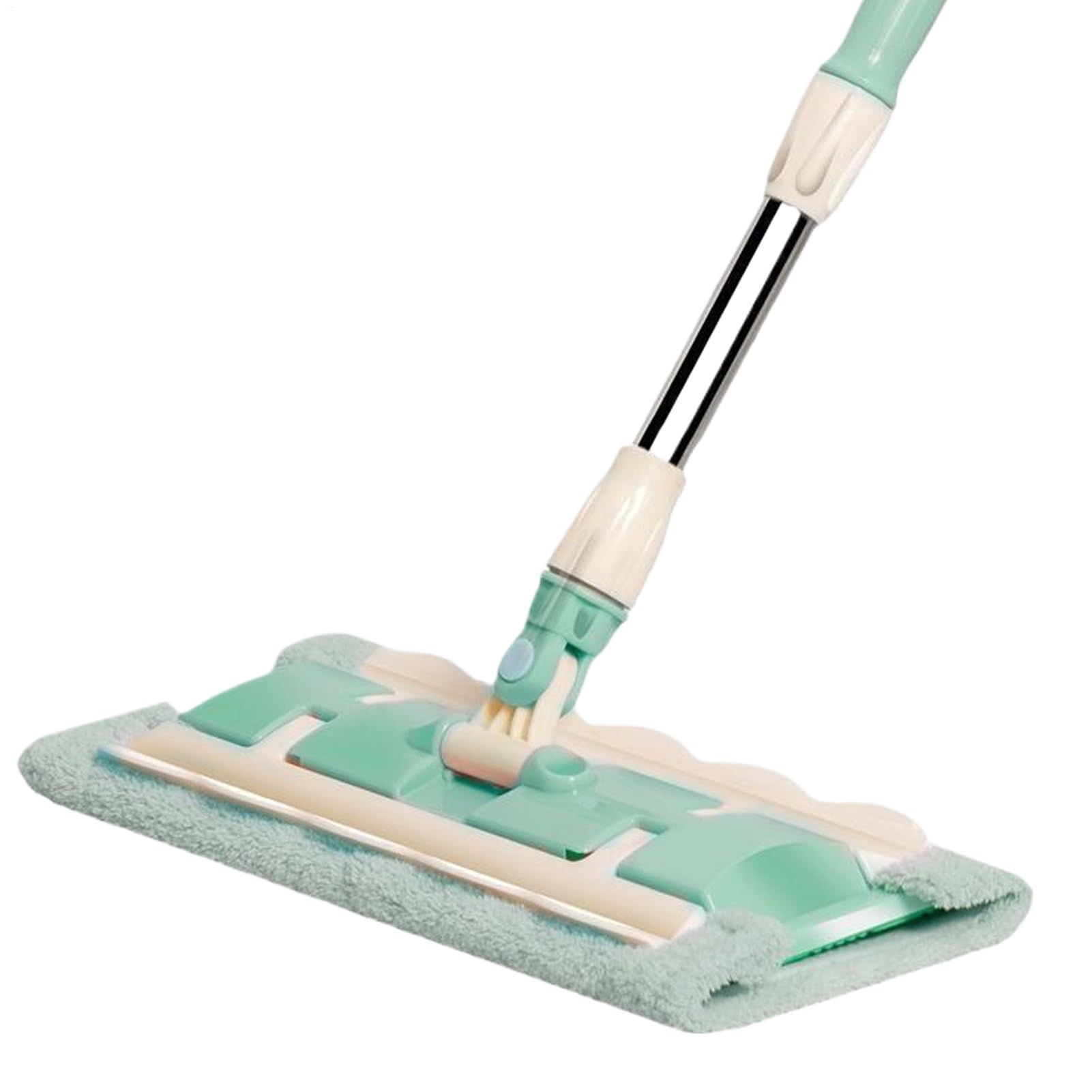 Mopa Plana De Microfibra Fregadora, 7 Almohadillas, Mango Telescópico | Mopas Giratorias 360 Grados Para Polvo Para Madera, Laminado, Hogar, Baño, Cocina, Comercio, Grandes Áreas, Diario